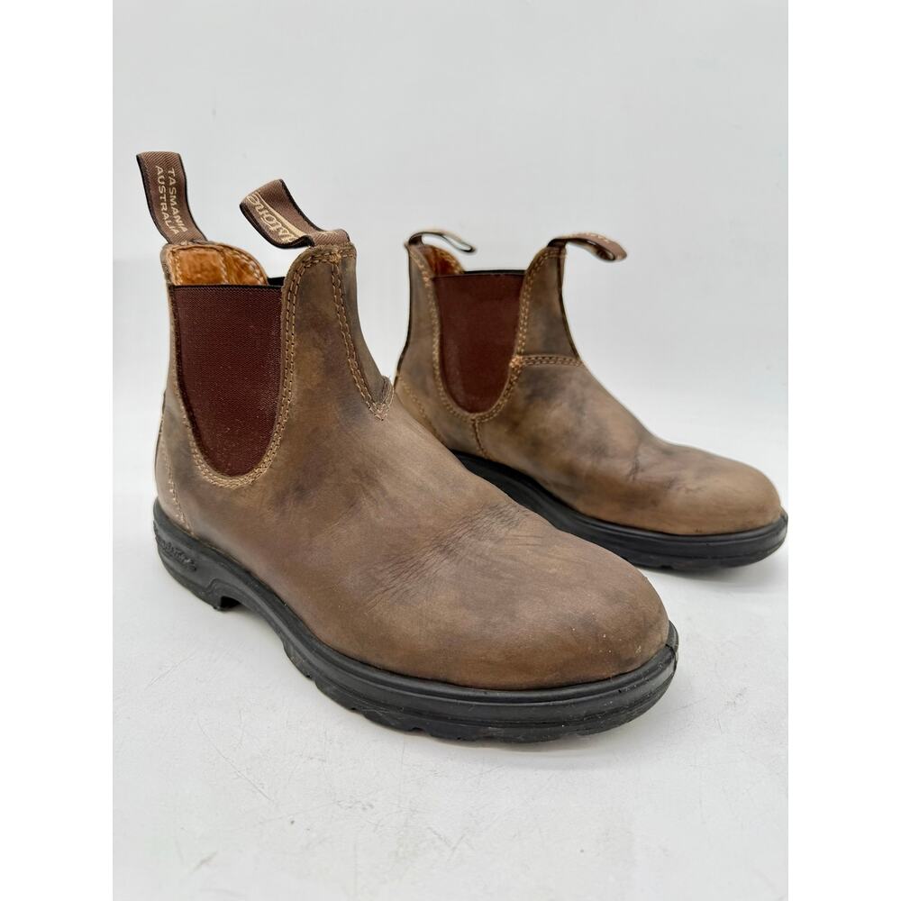 Blundstone Rustic Brown 585 Leather Pull-On Chelsea Boots Women's Size 7.5 - Picture 3 of 10